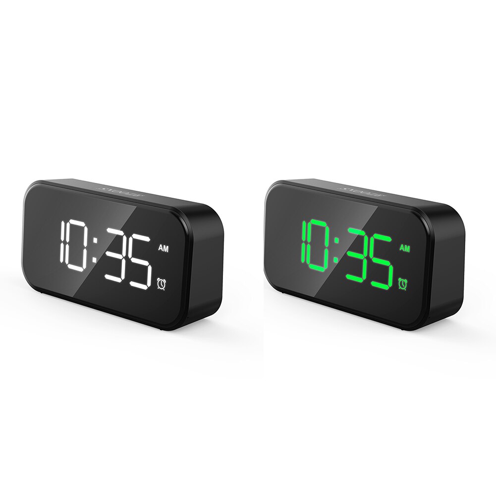 Multifunction Snooze Desk Clock Digital Table Alarm Clock Snooze LED Clock Large Number Rectangle Desktop Clock