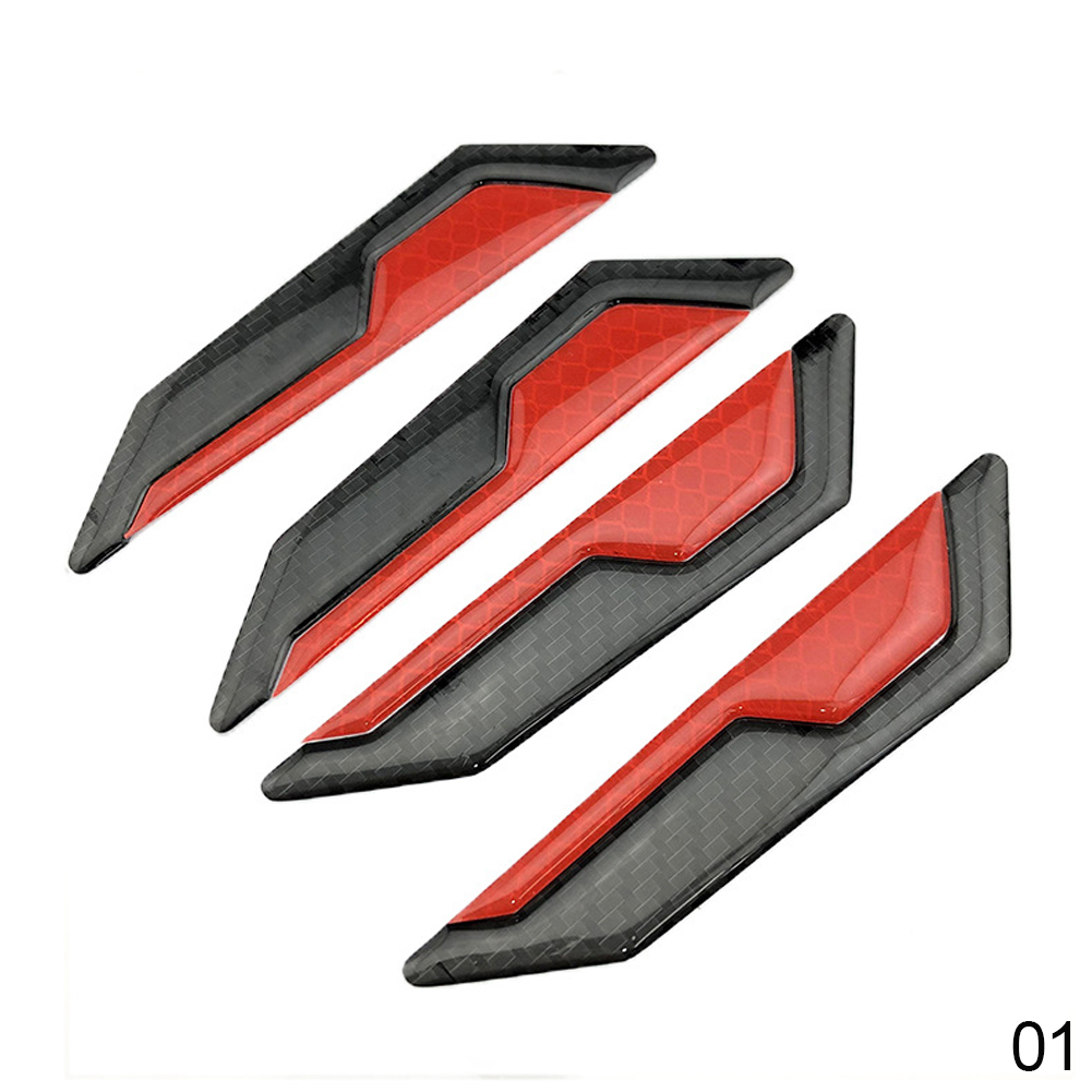 4 Uds. Pegatinas anticolisión para puerta de coche, pegatinas para el cuerpo, pegatinas de advertencia reflectantes, decorativas, resistentes a los arañazos, universales modificadas