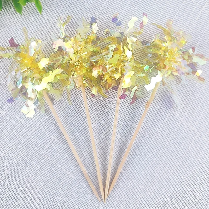 5-50 stk. glitter dusker kaketopper snøfnugg ballform cupcake toppers til jul bursdagsfest babyshower kakedekor