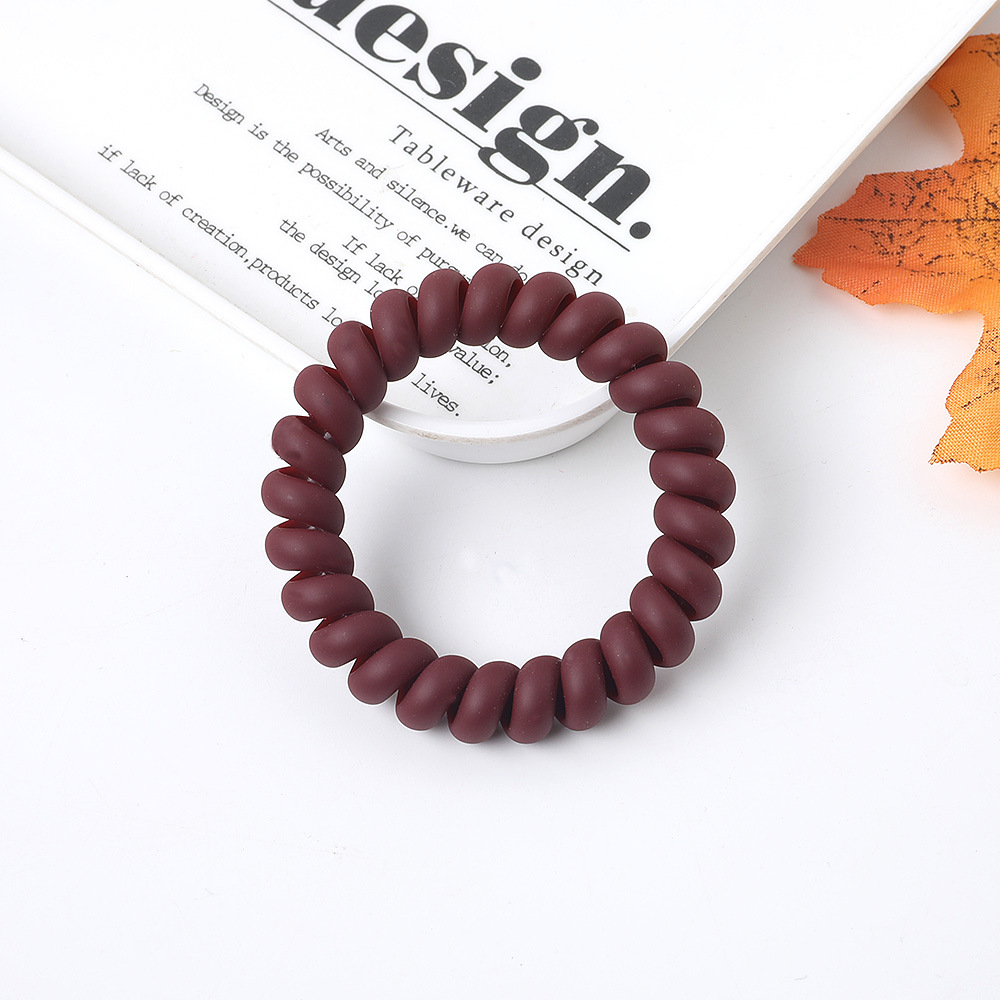 Lazos para el cabello en espiral negros, elásticos mate, sin rastro, accesorios para el cabello para hombres, cabello rizado, pelo largo y grueso: Rosa