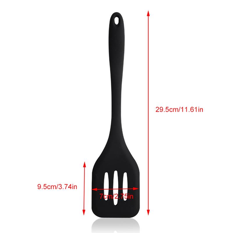 Silicone Turner Spatula Heat-Resistant Egg Fish Meat Vegetable Frying Stirring Slotted Spatulas Kitchen Cooking Utensils