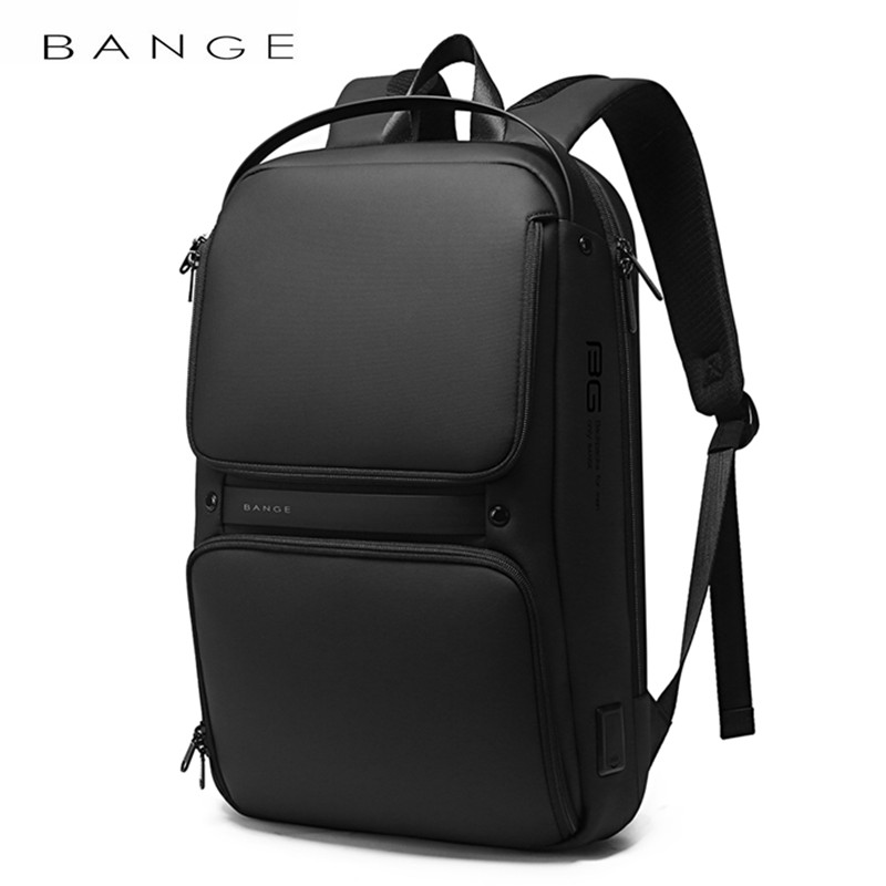 BANGE Geschäft Große Dünne 15&#39;&#39; Laptop Rucksack Männer Multi Funktion USB Ladung Reise Rucksack Schule Tasche für Teenager