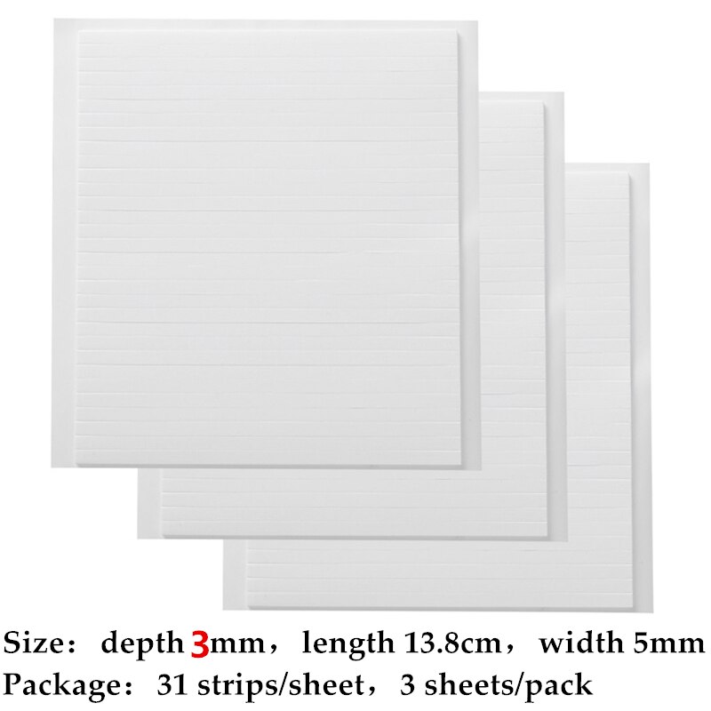 Depth 3MM Double-sided Adhesive Foam Strips 3mm/5mm For DIY Shaker Cards Crafting Projects Use Simply Cut Scrapbooking: 5mm Width