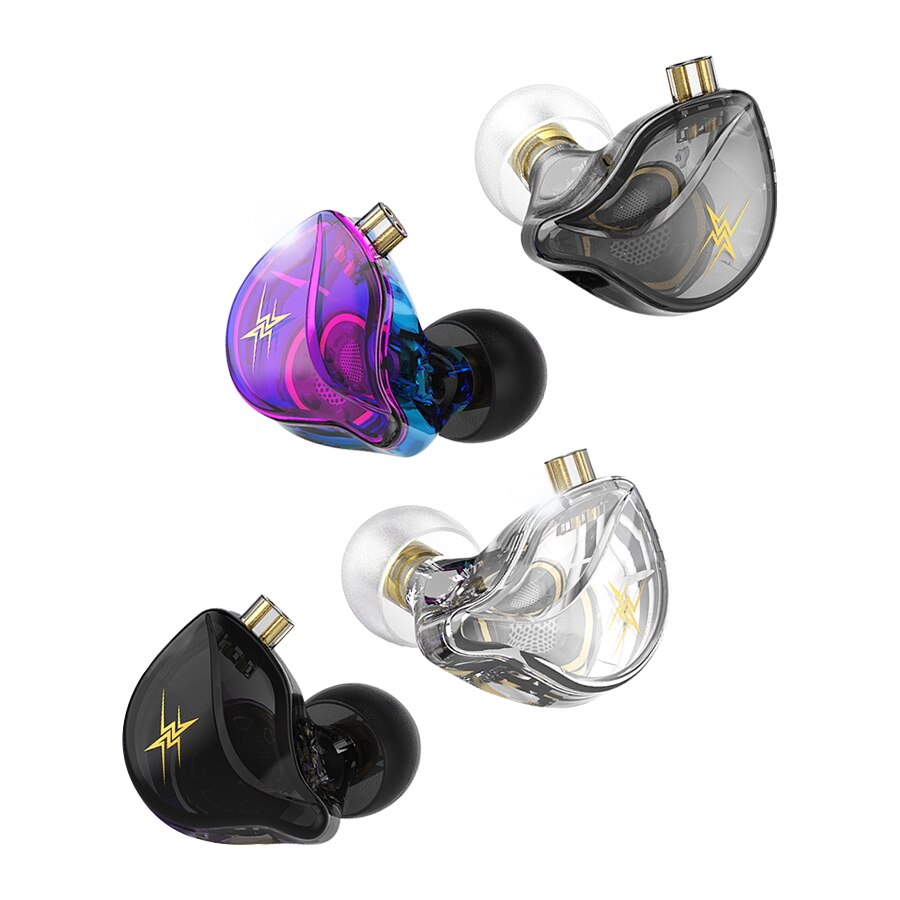 QKZ-auriculares ZXT con controlador Dual HiFi, cascos con cable desmontable con micrófono, reducción de ruido, Monitor de música, EDX