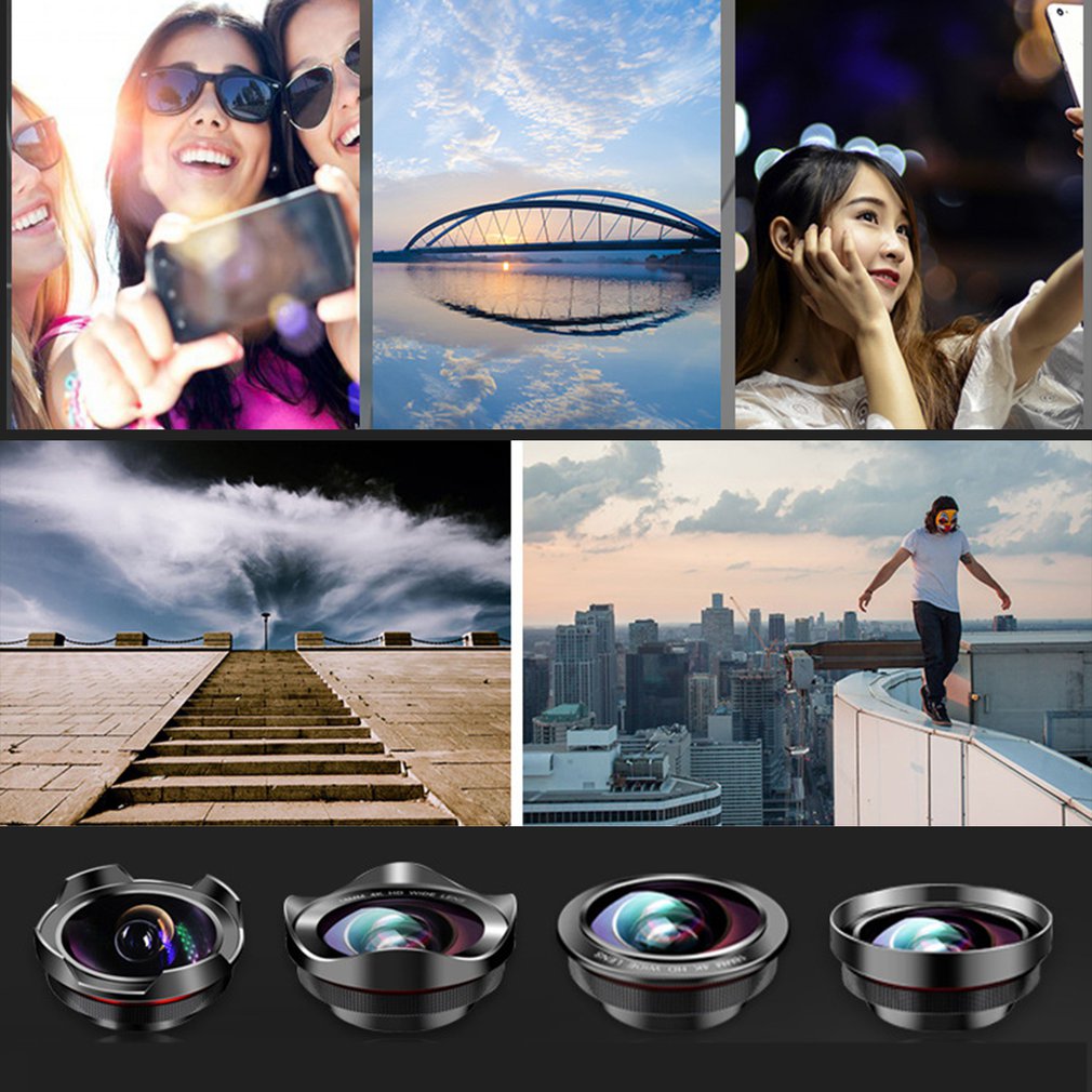 HD wide angle 18MM optical 4K distortion free SLR external universal mobile phone lens