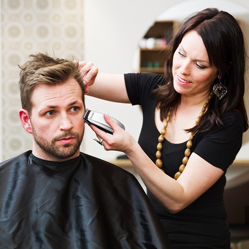 KM-666 Mini Rechargeable Hair Clipper Cordless Battery Electric Beard Trimer Hair Cutting Machine for Pro Men Barber Razor F30