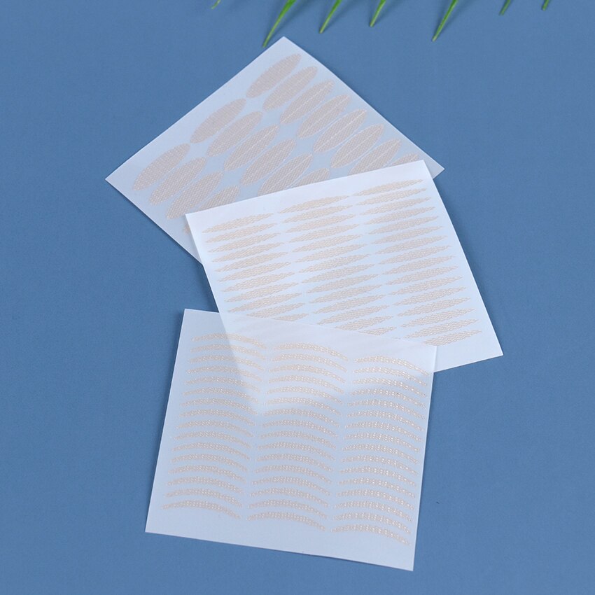 480Pcs/10 Vellen Grote Ogen Make Up Ooglid Sticker Gaas Mesh Kant Zelfklevende Ooglid Tape Stickers Make onzichtbare Hulpmiddel