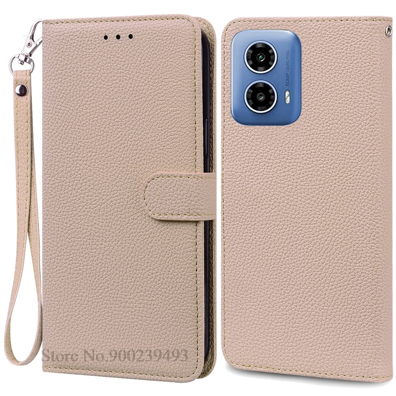 For Motorola G04 Case Leather Wallet Flip Phone Case For Moto G04 Case Book Cover For Motorola Moto G04 Case Cover Fundas Shell