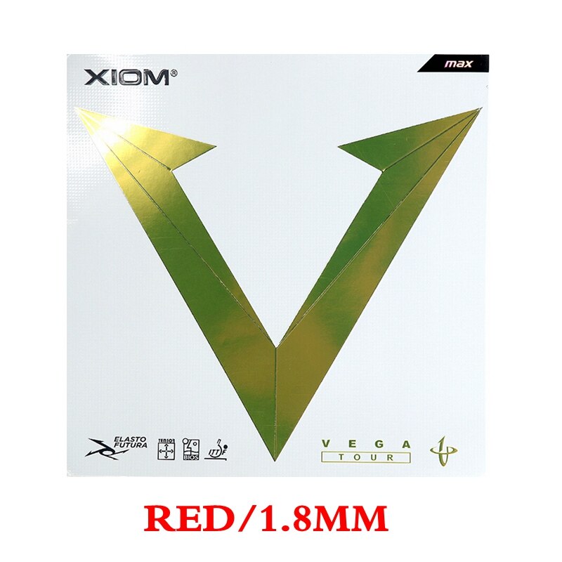 XIOM VEGA TOUR Non-Tacky Rubber Lastest Tensor Sponge Table Tennis Rubber Ping Pong Sponge Tenis De Mesa: RED 1.8MM