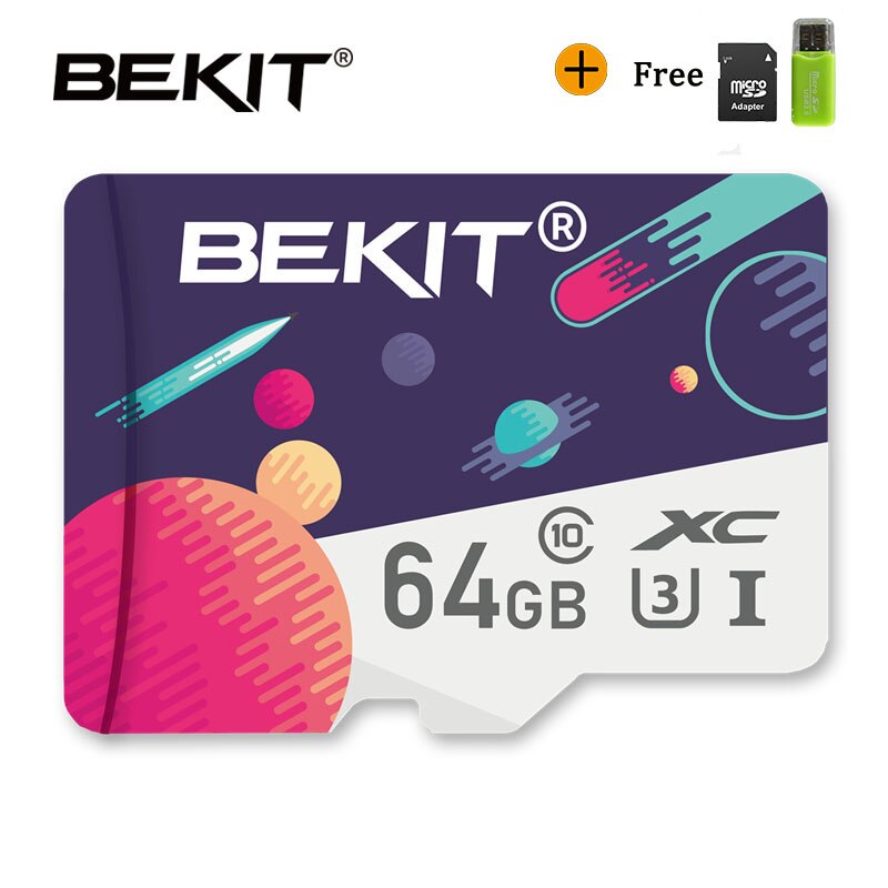 Bekit tarjeta microsd de 128gb 256GB gB 32 gb 64gb 16gb 8gb tarjeta de memoria de la tarjeta sd micro SDXC SDHC Clase 10 Flash drive para el teléfono inteligente de la cámara: SU-64GB