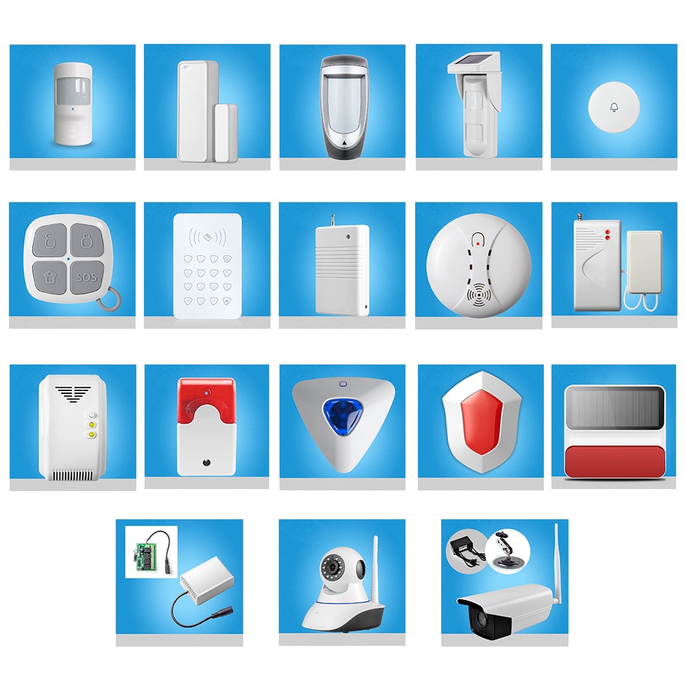 Accesorios de sensores de alarma inalámbricos Smarsecur para sistema de alarma de hogar G90B PLUS WiFi GSM