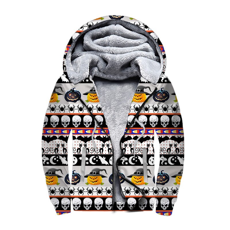 Straydogs Mode Mannen 3D Dikke Hooded Sweater Cool Winter Rits Sportkleding