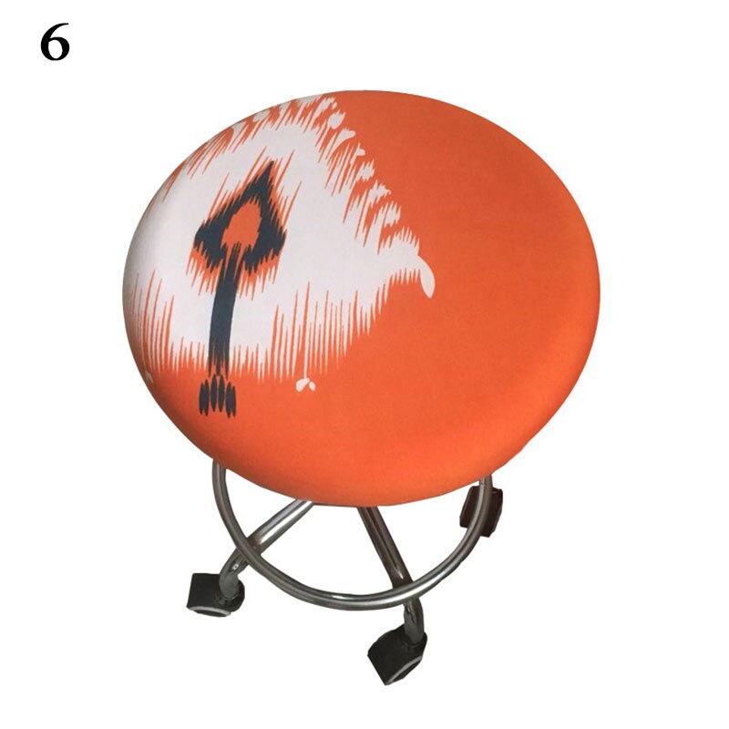 Ronde Stoel Cover Spandex Bar Kruk Cover Elastische Stoelhoezen Thuis Stoel Eenvoudige Stretch Stoel Cover Bloemen gedrukt