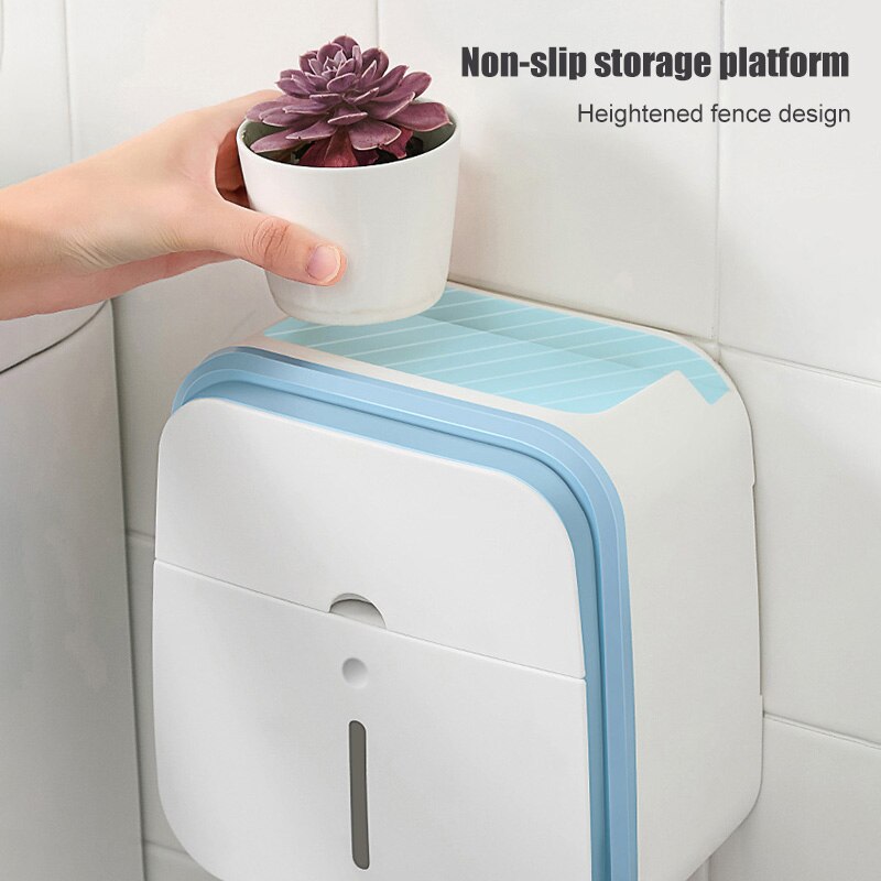Oneup vægmonteret toiletpapirholder hylde hjem vandtæt toiletpapir bakke rulle dispenser opbevaringsboks badeværelse tilbehør