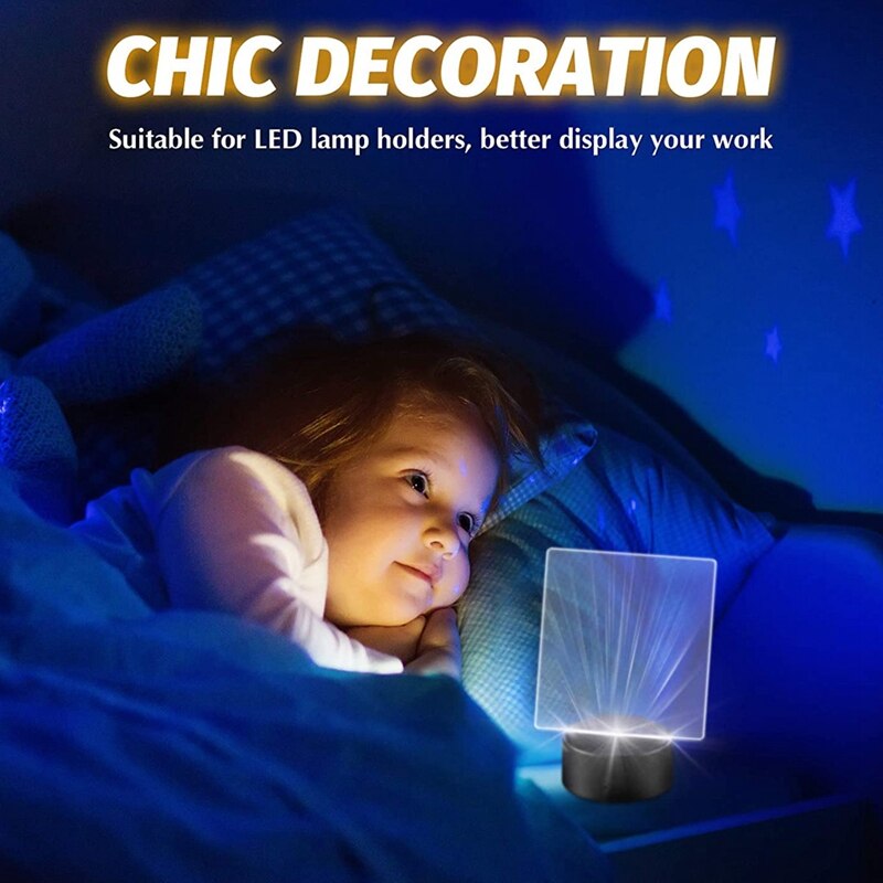 Acrylic Sheet Clear Cast for LED Light Base Table Signs DIY Display Projects Craft Led Lights for Projects 6 Pieces