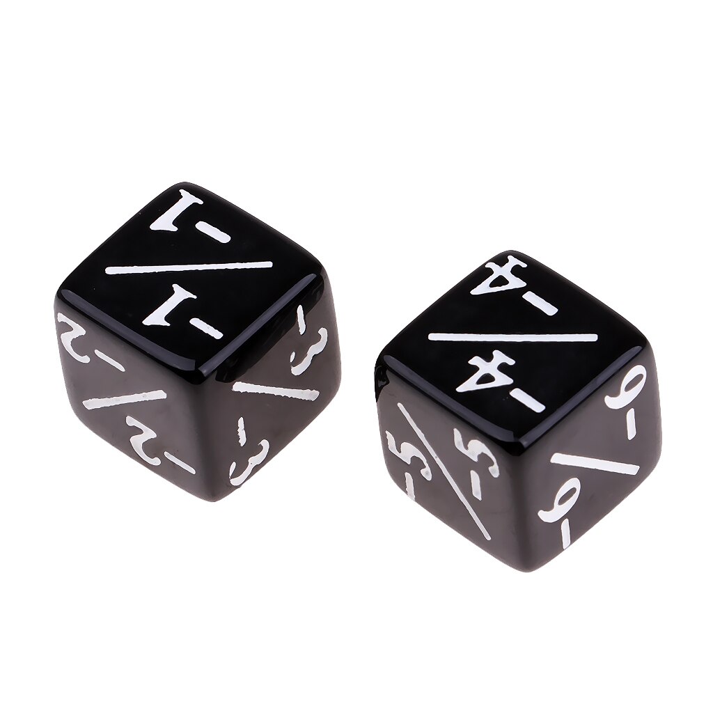 10Pcs Acrylic Dice 16mm 6 Sided Dice D6 Dices Family Set for Table D & D Board Game Black White