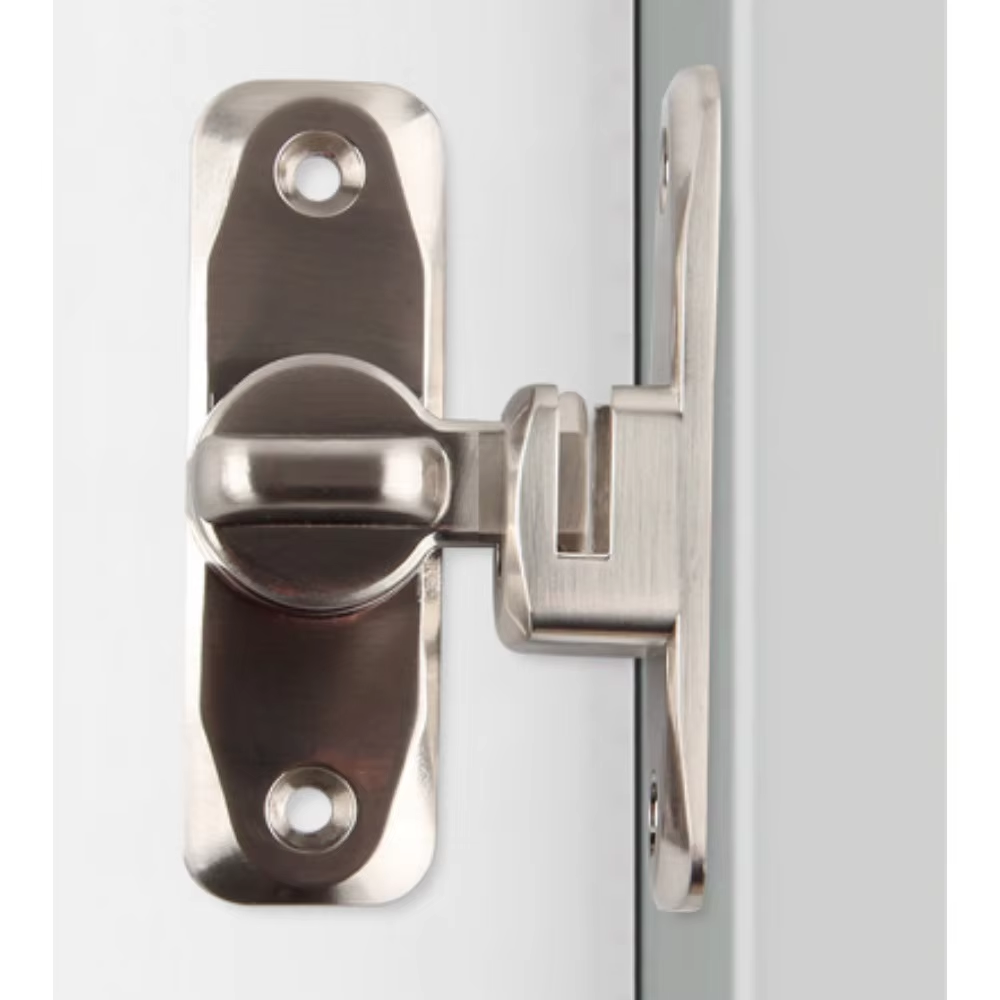 Luminous Door Lock Zinc Alloy 90 ° Rocker Arm Hook Lock Sliding Door Latch Heavy Duty Barn Gate Bolt for Cabinet Door Window: black