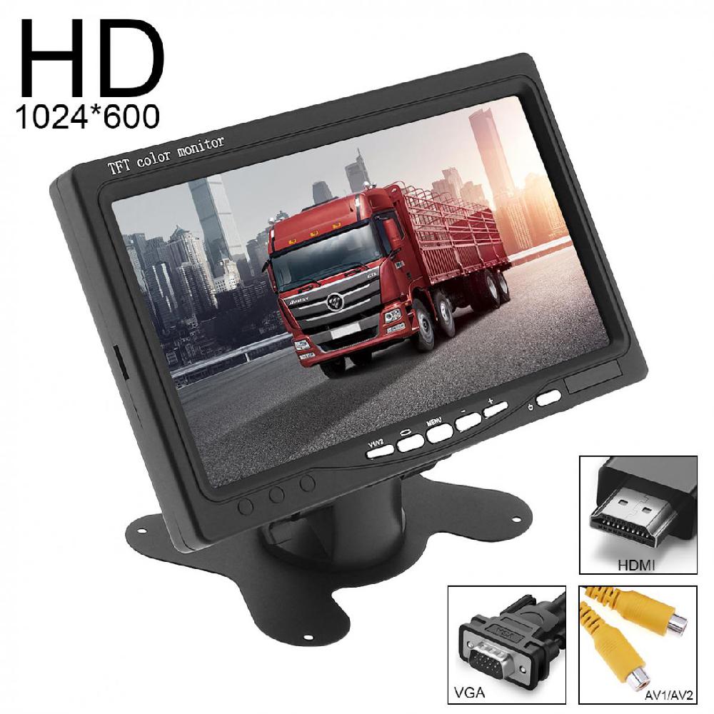 DSstyles 7 Inch Ultra Thin TFT LCD HD Monitor Audio Video AV Car Home LCD Monitor