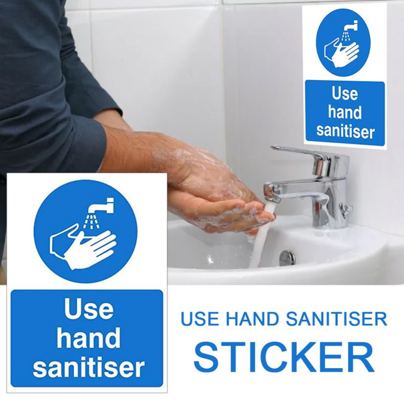 15x20cm Toilet Waterproof PVC Sticker Signs For Dressing Room In Public Places Bathroom Reminder Stickers