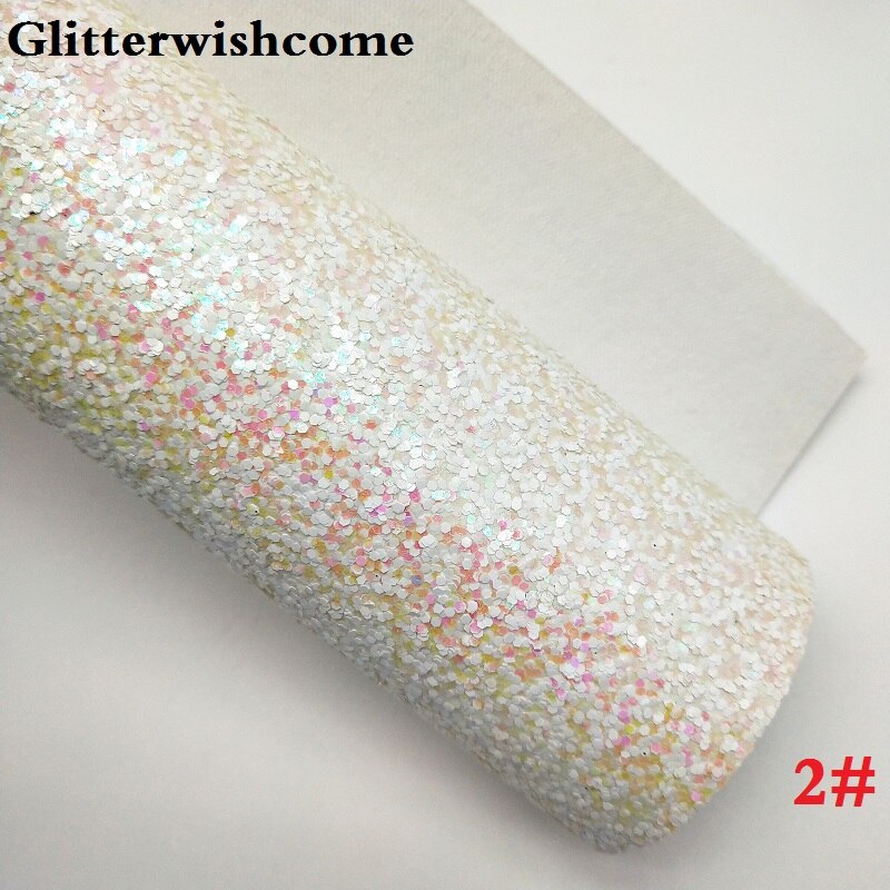 Glitterwishcome 21 x 29cm a4 størrelse vinyl til buer hvid glitter læder, flad tykt glitter læder stof vinyl til buer , gm100a: 2