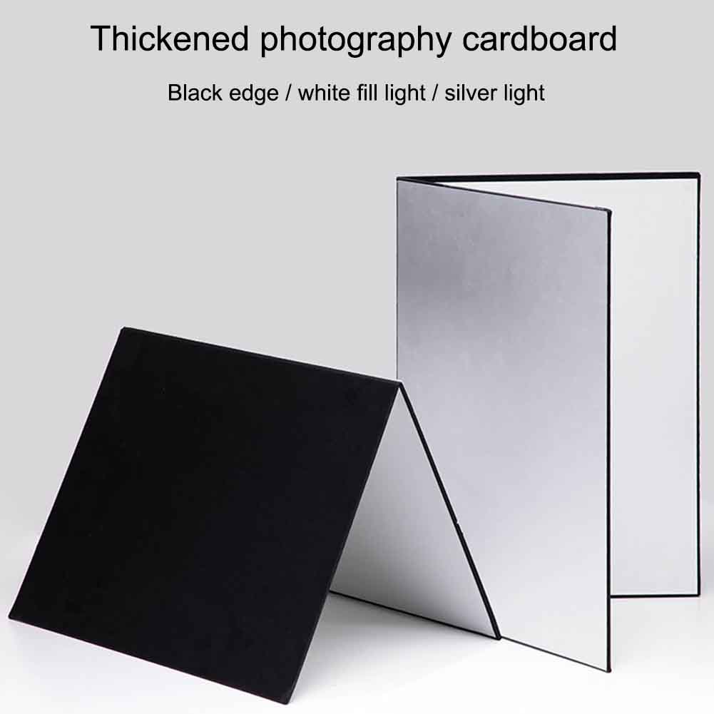 3 in1 kamera tilbehør pap lys reflektor foldbar fortykket lille rekvisitter studie til fotografi papir dobbeltsidet bord