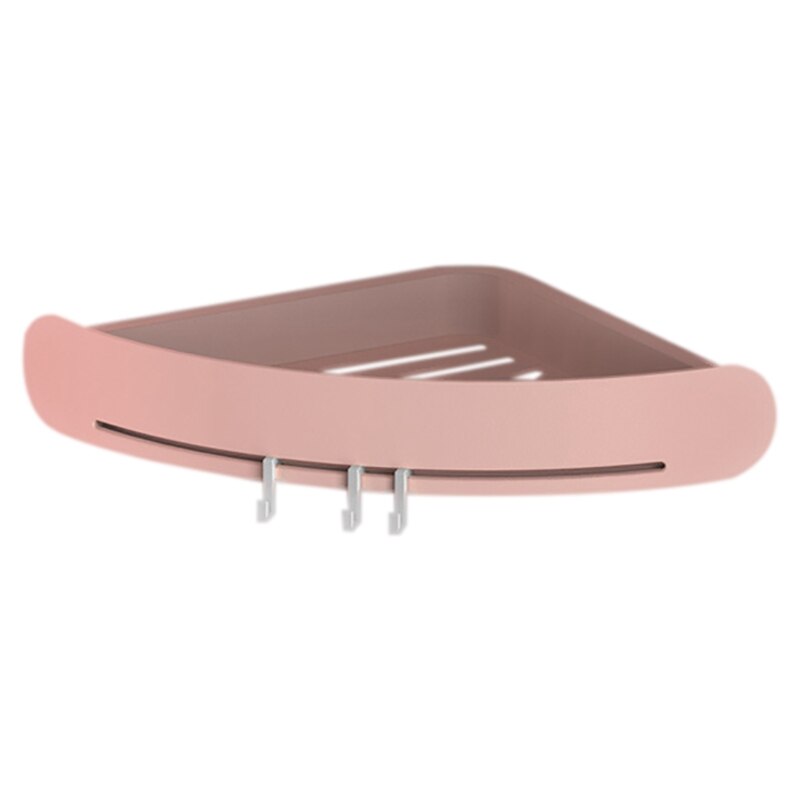 Toilet Bathroom Shower &Toilet Triangular Basket Wall Suction Plastic: Pink