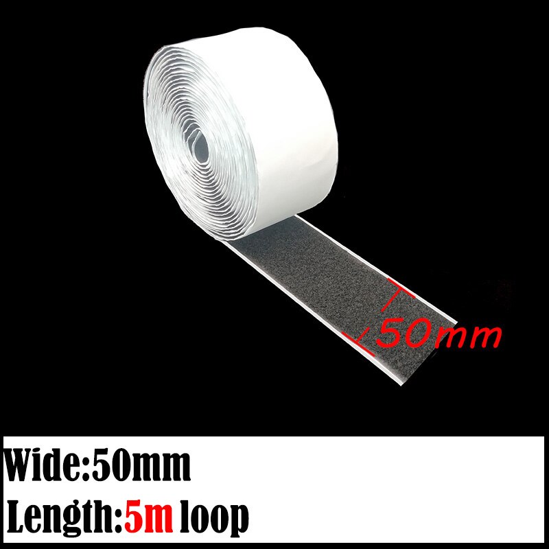 5 Meters/roll self-adhesive velcros hook and loop fastener tape adhesive velcros magic strap sticker velcros adhesive Glue DIY: 50mm 5m loop