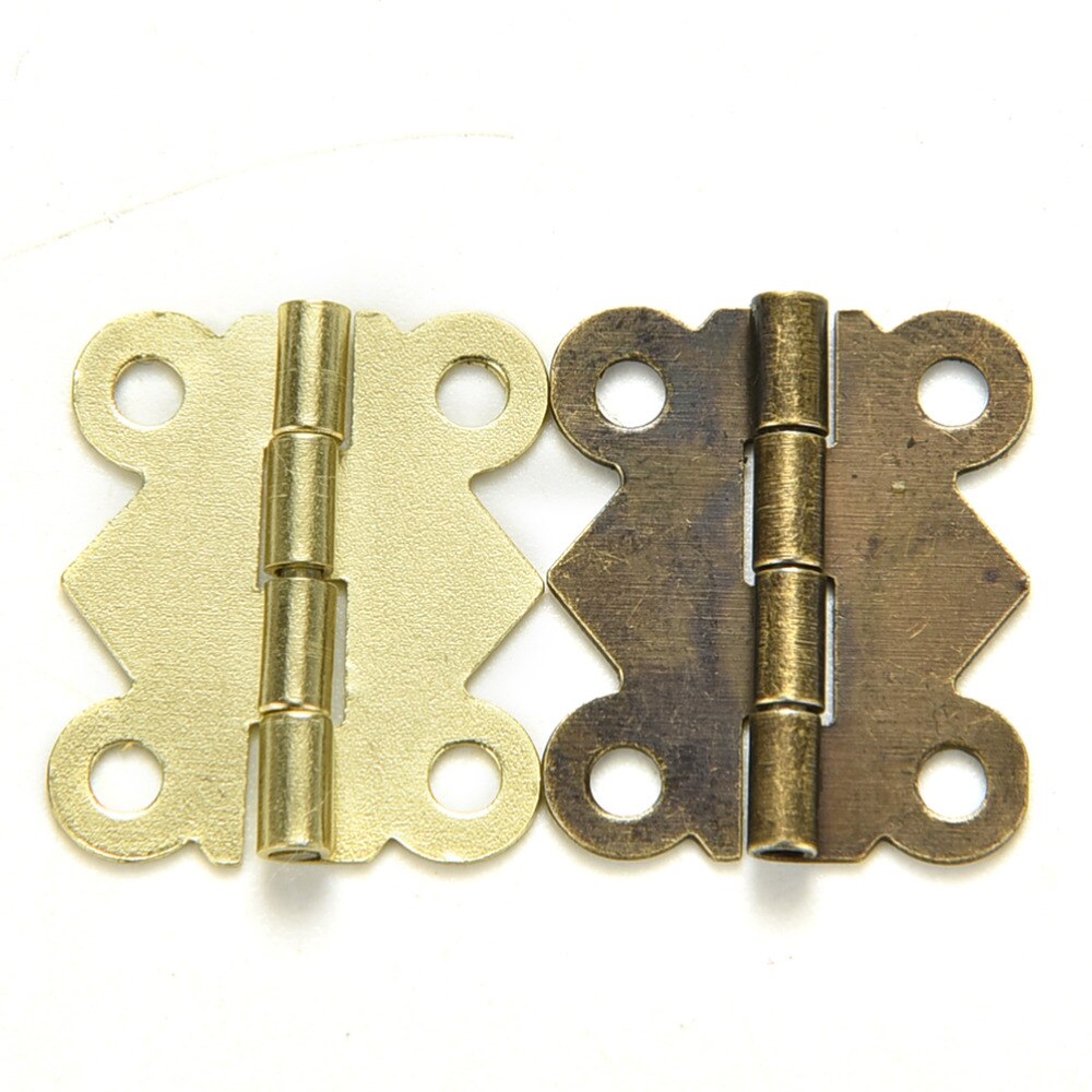 10Stck 20x17mm Mini Schmetterling Scharniere Schmuck Wein Kasten Holz Puppenhaus Tür Scharnier Schrank Schublade Schmuck Kasten DIY Reparatur
