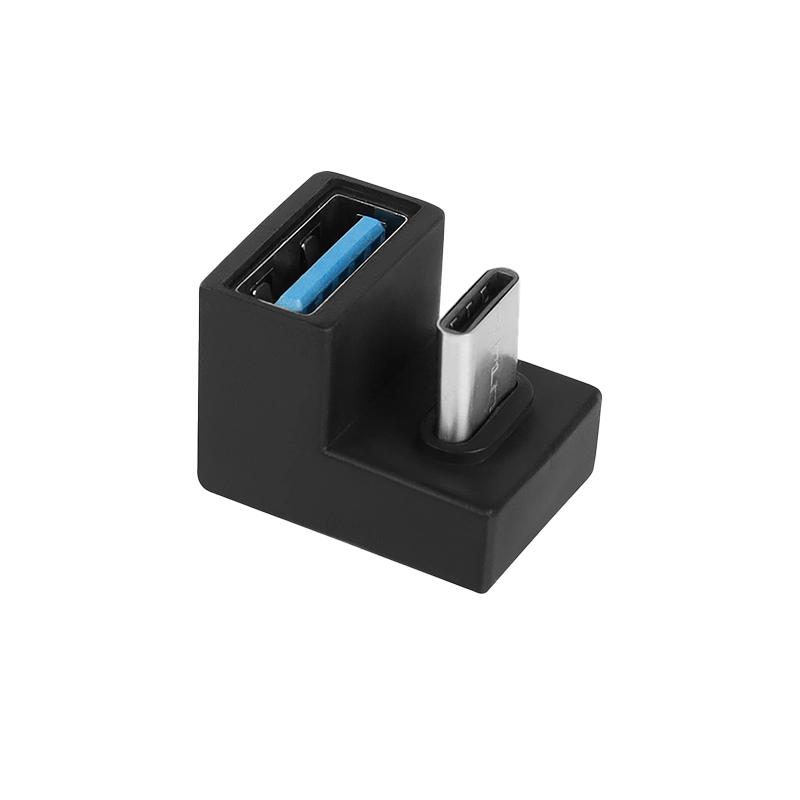 NNBILI U-Shape USB C to USB 3.1 Adapter 180 Degree Type C Male to USB Female Coupler Connector 10Gbps Support Data Transfer OTG: WHITE