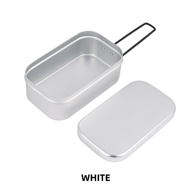 Contenitore per il pranzo in alluminio, in acciaio inox, per bambini, da campeggio, in alluminio, a prova di perdite, con manico pieghevole, ad alta capacità