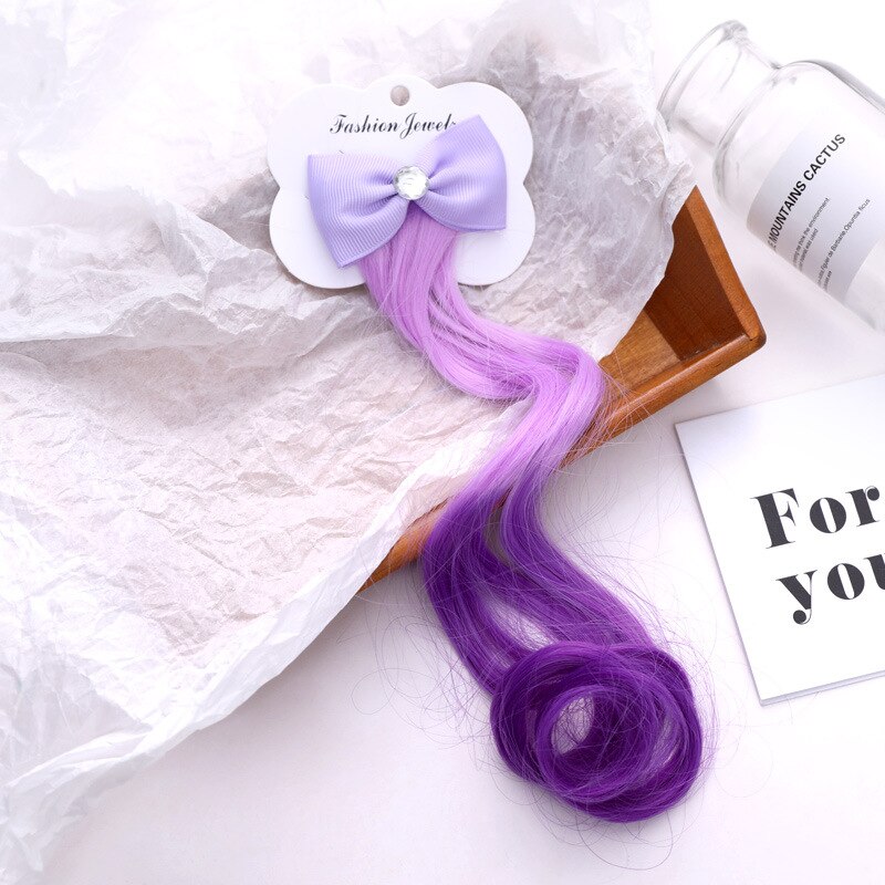 noeud pince à cheveux arc-en-ciel pour filles et femmes coloré princesse Extensions de cheveux pince cheveux accessoires papillon coiffure fête: SP0369-3