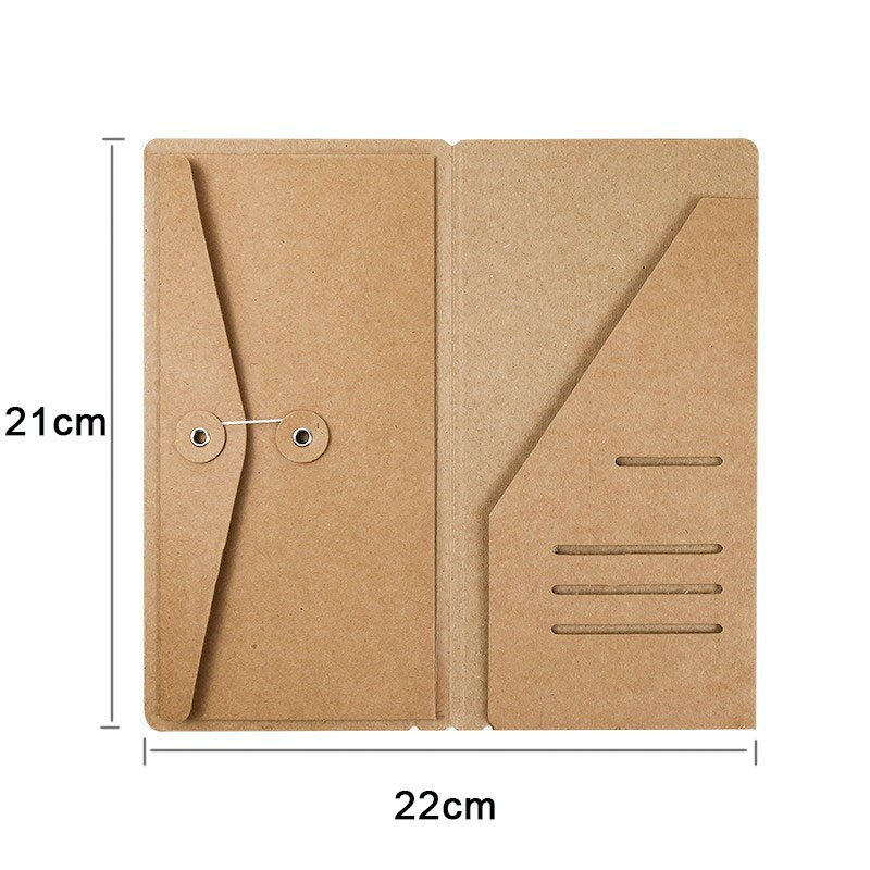 Bolsa de almacenamiento de tarjetas de papel Kraft Vintage, sobre de billetes, carpeta de archivo de recibos, cuaderno dentro de la hoja, recargas, bolsa de relleno Retro para oficina: standard