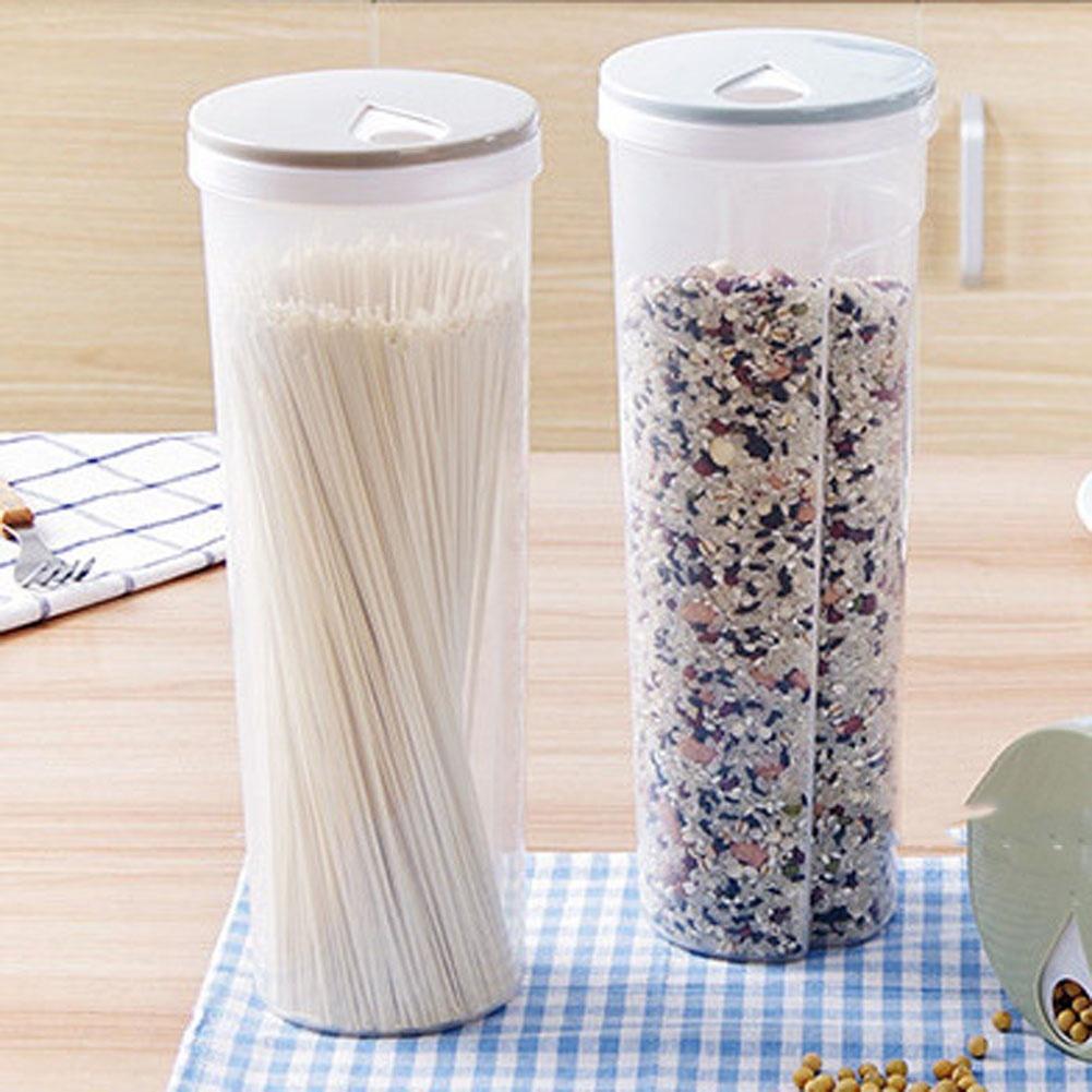 Plastic Noodle Storage Box Food Sealed storage Containers Leak Proof Storage Jar Crisper for Cereal Spaghetti Noodle Pasta Grain