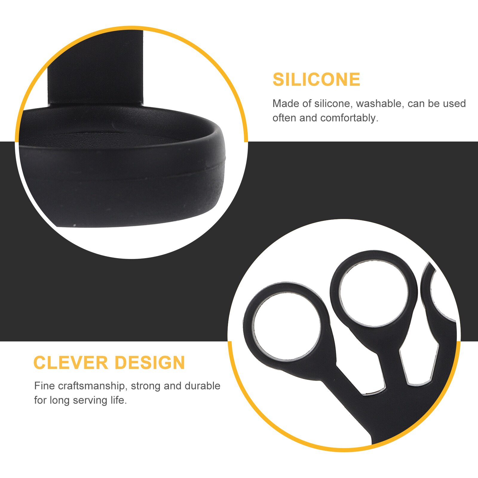 3pcs Silicone Finger Grips Hand Strength Rehabilitation Device for Pianist