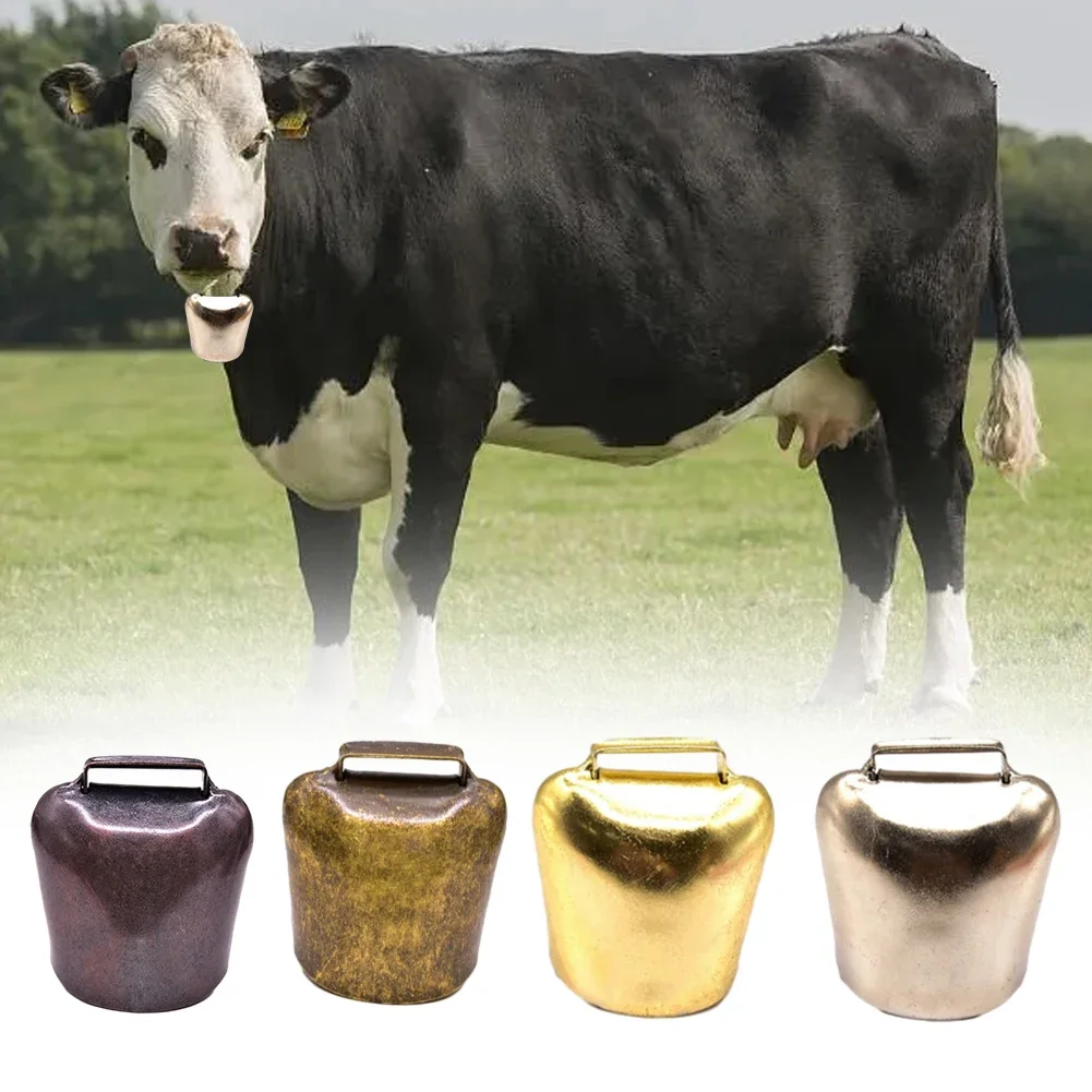 Campana de Metal para pastoreo, campana para ovejas y vacas, campanas de cobre para ganado, ovejas, campana fuerte para animales, accesorios de campana de posicionamiento para vacas y ovejas