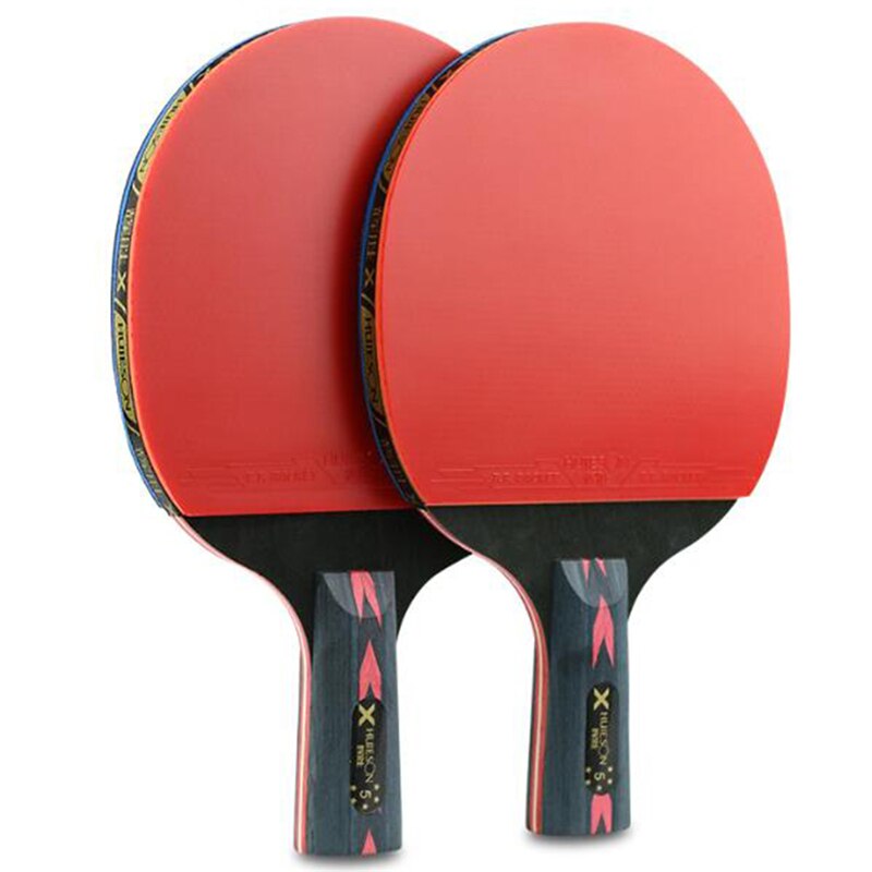 2Pcs Upgraded Carbon Table Tennis Racket Set Super Powerful Ping Pong Racket Bat for Adult Club Training: style 1