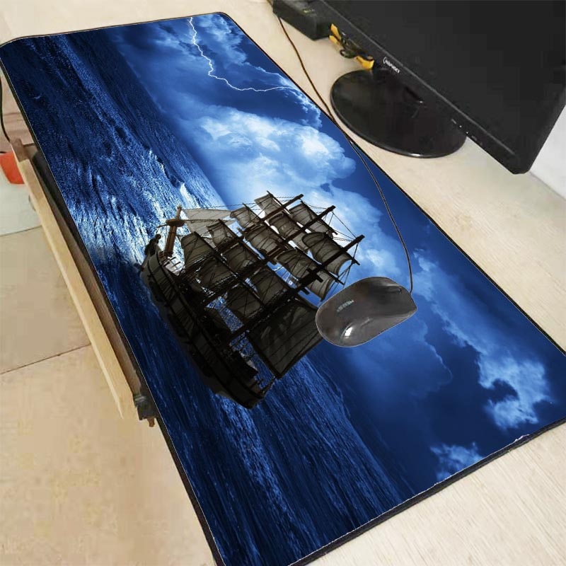 Mairuige Ship On The Sea Speed Version Large Locking Edge Gaming Mouse Pad Mat For Laptop Computer Desk Pad Keyboard 900*400*3mm