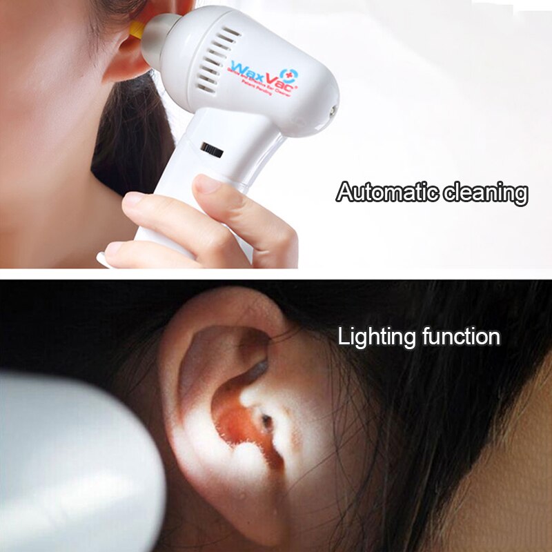 1pcs Electric Ear Cleaner Product Vacuum Ear Wax Earwax Removal Soft Safety Head Ear Care Tool Health Care For Adults Kids C2027