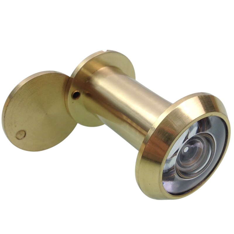 Optical Glass 200 Degree Wide Angle Door Viewer Antique Brass Peephole Hotel/Home Door Spyphole Viewer for 35-55mm Thick Door: Bright Golden