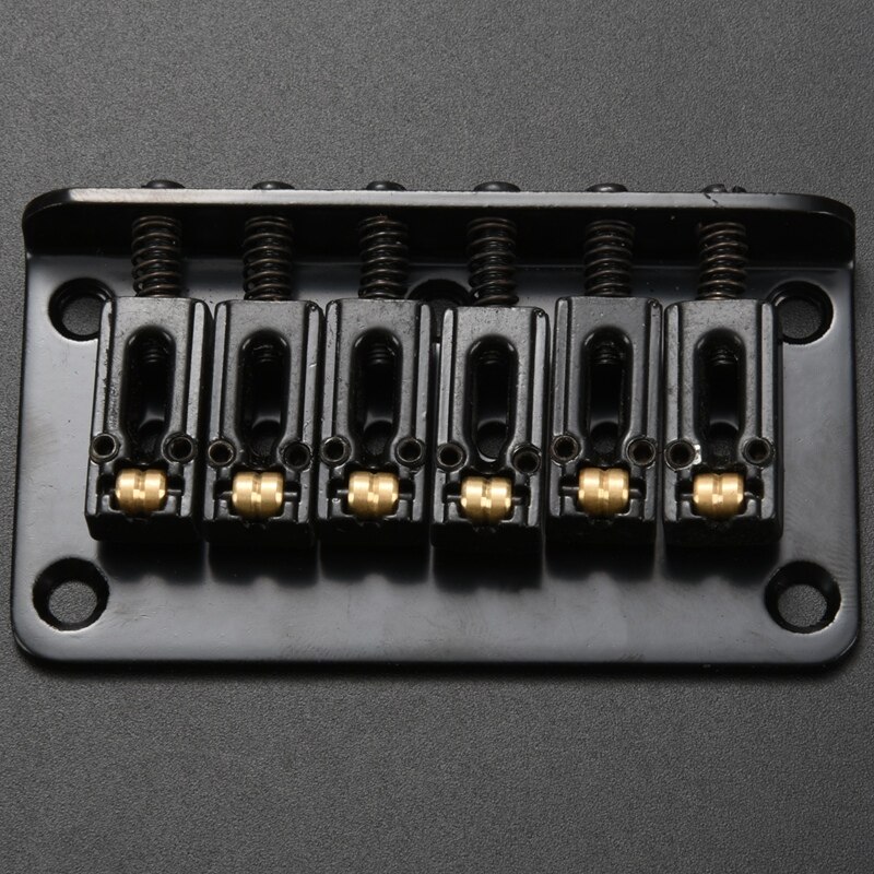 Oletone Chrome Telecaster Bridge – 6-Saddle, Top Load Or String-Thru Body