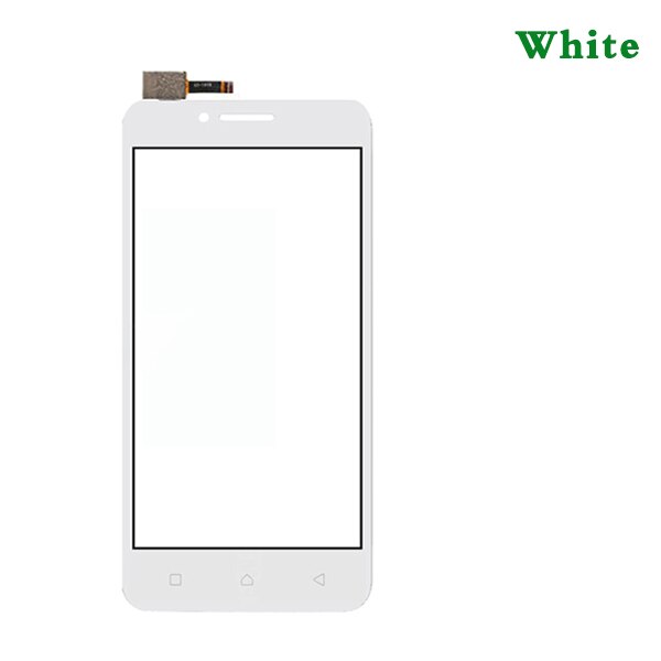 Substituição de alta qualidade 5.0 "para lenovo a2020 vibe c a2020a40 digitador da tela toque sensor exterior lente vidro painel: WHITE