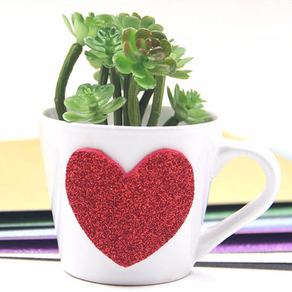 10 st/set  a4 ljusa barn präglade papper självhäftande pulver glitterark tjocka dekorationsmanual gör-det-själv dagispyssel