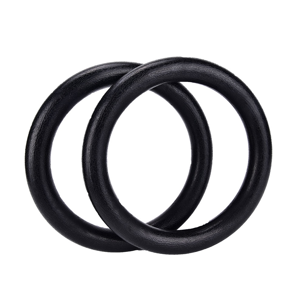 2Pcs ABS ring Portable Crossfit Gymnastics Rings Gym Shoulder Strength Home Fitness Training Equipment