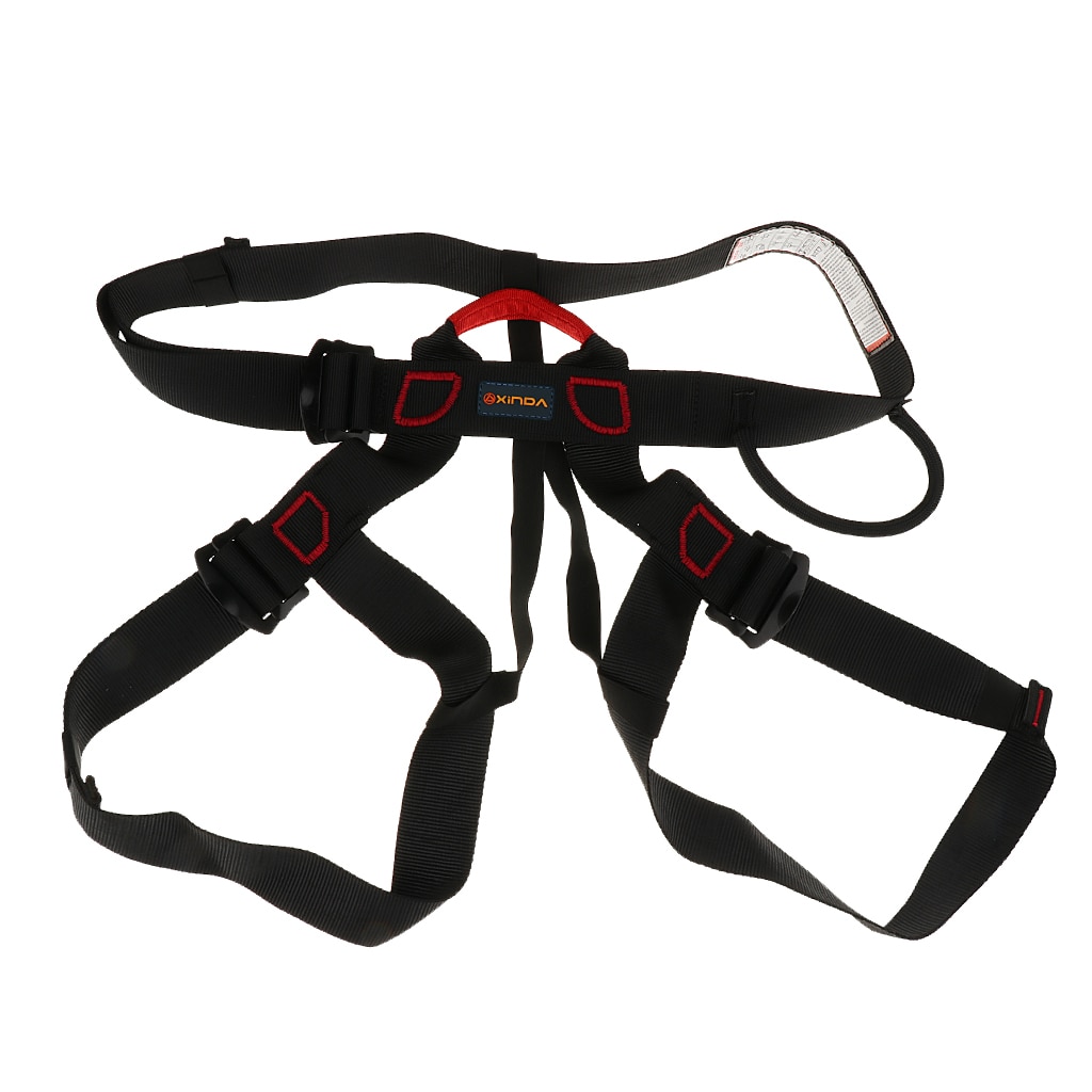 Half Body Outdoor Rappelling Climbing Harness Seat Safety Sitting Bust Belt Black Camping Hiking Rappelling Accessories