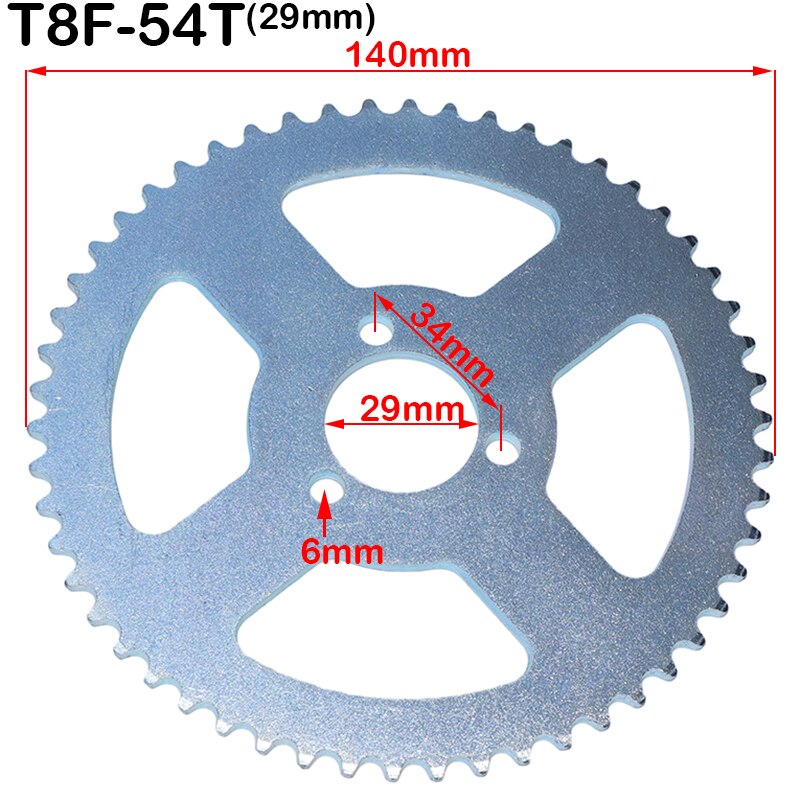 T8F 54T 64T 29mm Inner Diameter 54 64 Tooth Rear Chain Sprocket plate For 47cc 49cc Pocket Bike Mini Moto Quad ATV: 54 tooth