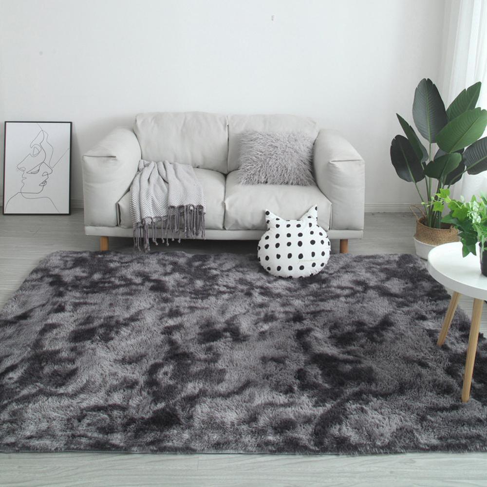 40*60Cm Antislip Vloermat Grijs Tapijt Tie Geverfd Pluche Tapijt Woonkamer Slaapkamer Tapijt Absorberende Living zachte Slaapkamer N7H1