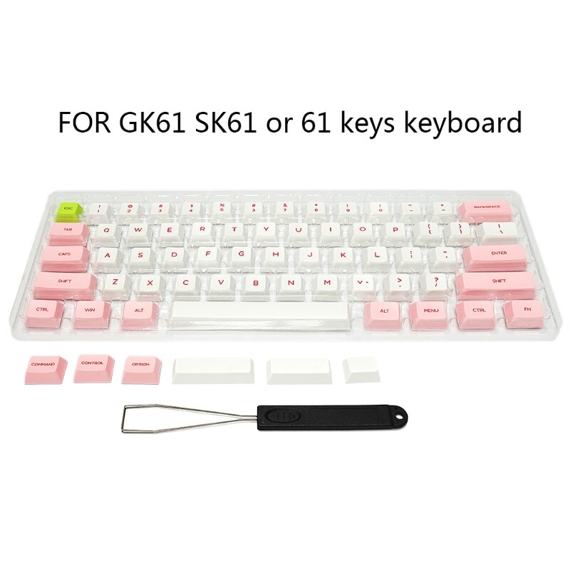 Keyset Keycaps - Double Shot PBT - for GK61 SK61 Mechanical Keyboard