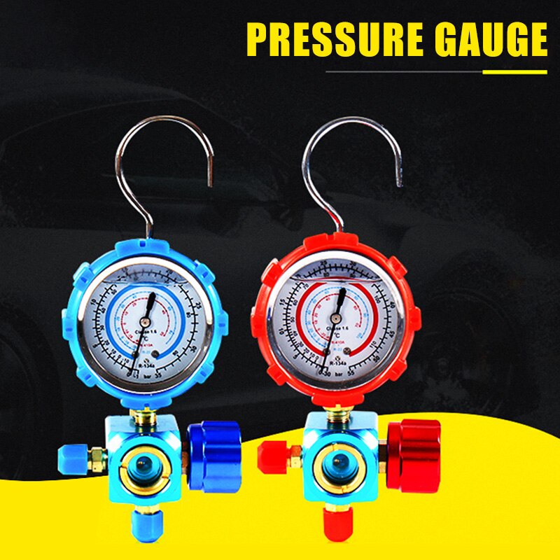 Visual Mirror Stable Durable Refrigerant Manifold Gauge Manometer Valves Pressures Gauge Air Conditioner Tool R410a FAS6