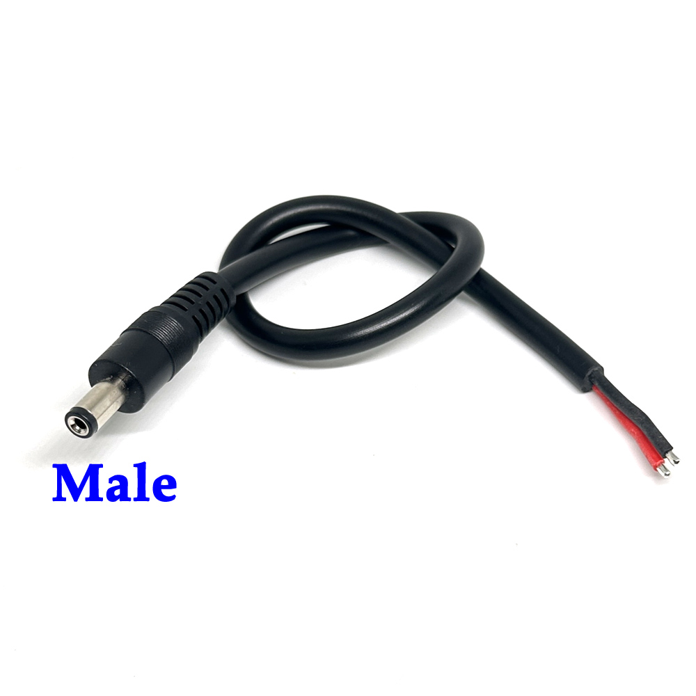 15a Mannelijke Of Vrouwelijke Connector Met Draad 5.5*2.1Mm 14awg Waterdichte Dc Draad Met Slot Enkele Kop Lijn Verlengkabel: Donkergrijs