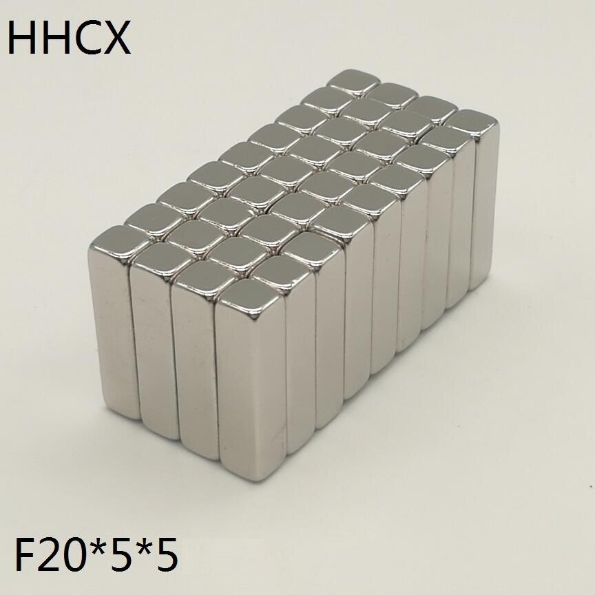 10 20 50pcs/lot Neodymium Magnet 20x5x5 mm N35 Strong Square NdFeB Rare Earth Magnet 20*5*5 mm Magnets 20mm x 5mm x 5mm 20x5x5mm